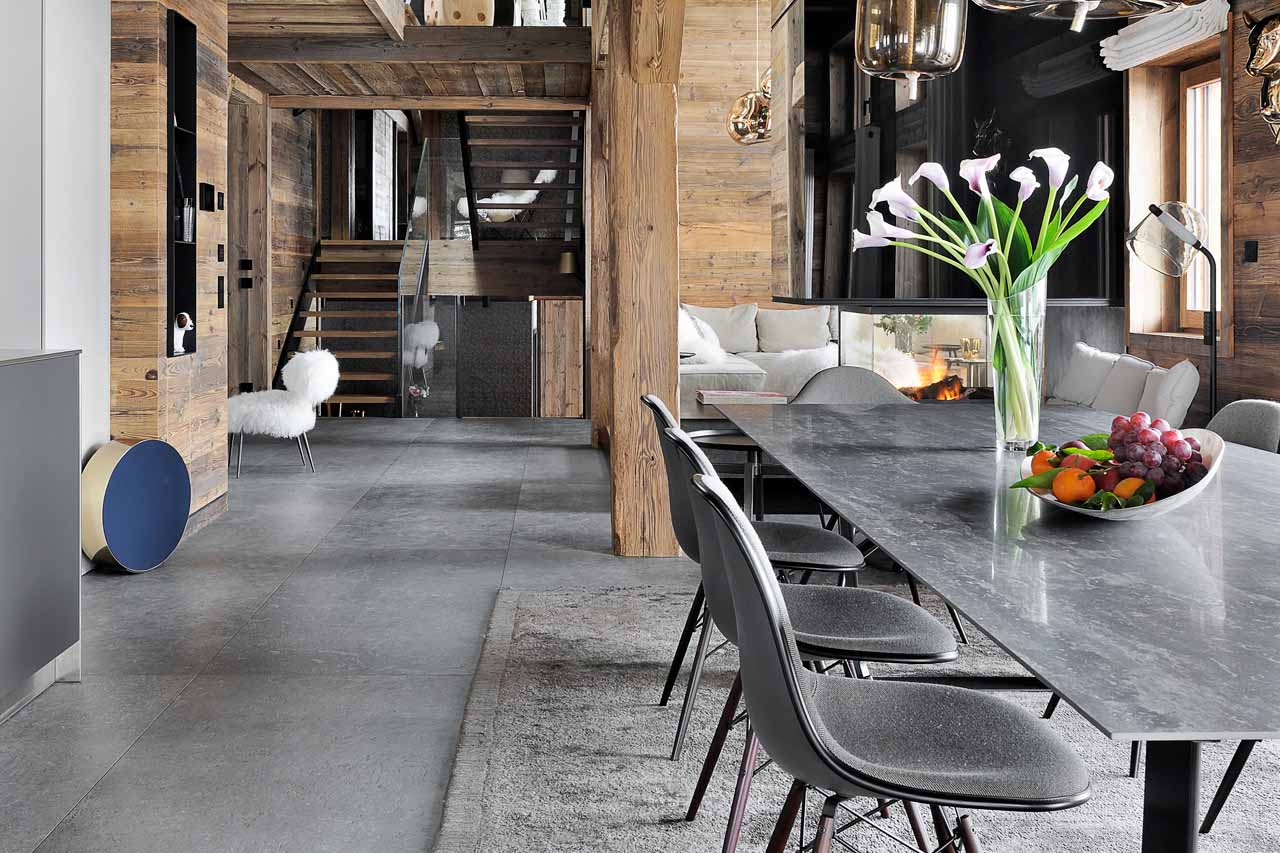Dining area at Chalet Otoctone in Megeve