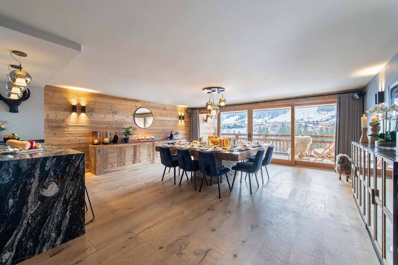 Dining room at Chalet Sapphire in Morzine