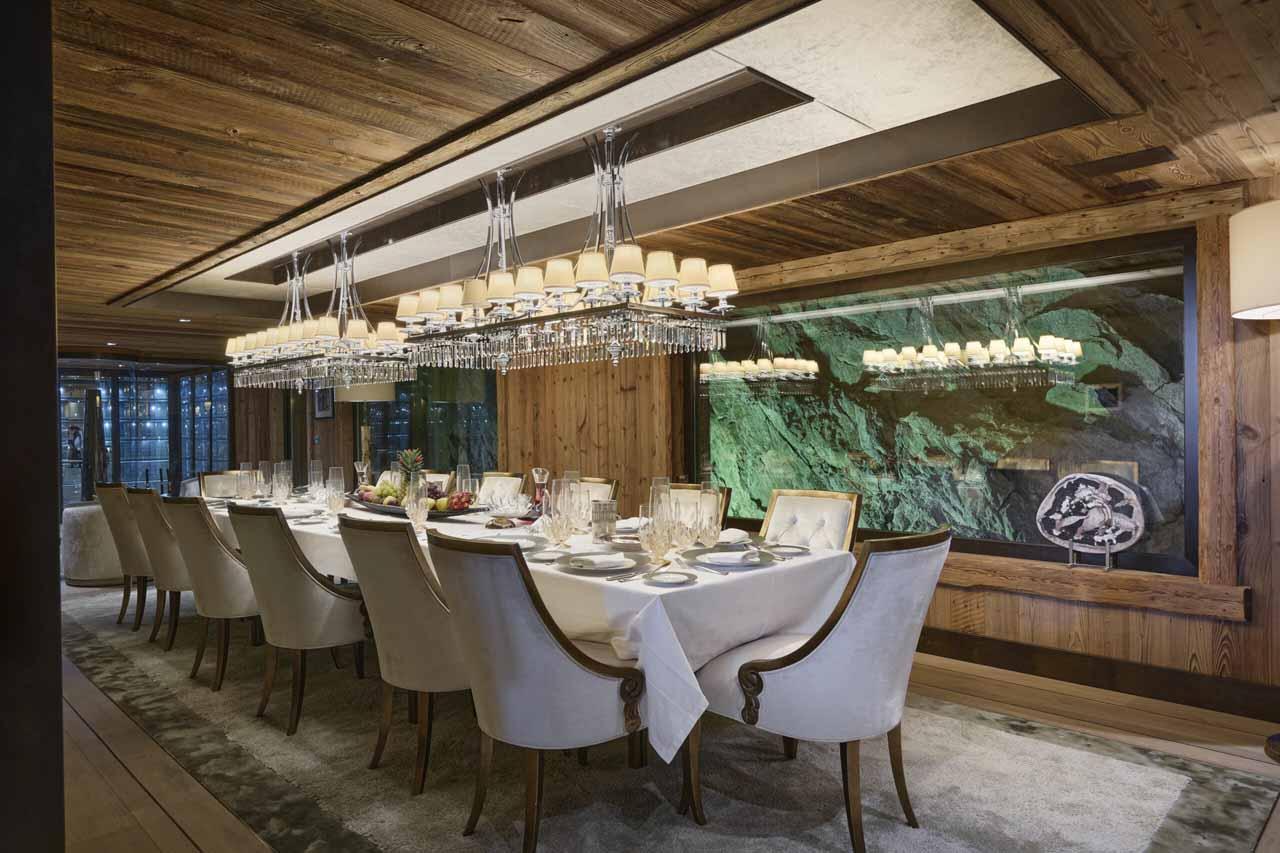 Reception room at Chalet Sun in Megeve