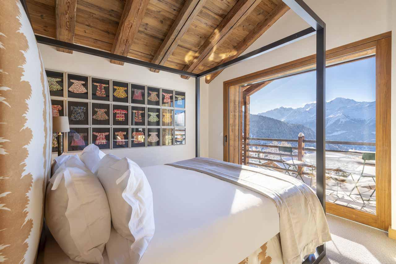 Bedroom one at Chalet Teredo in Verbier