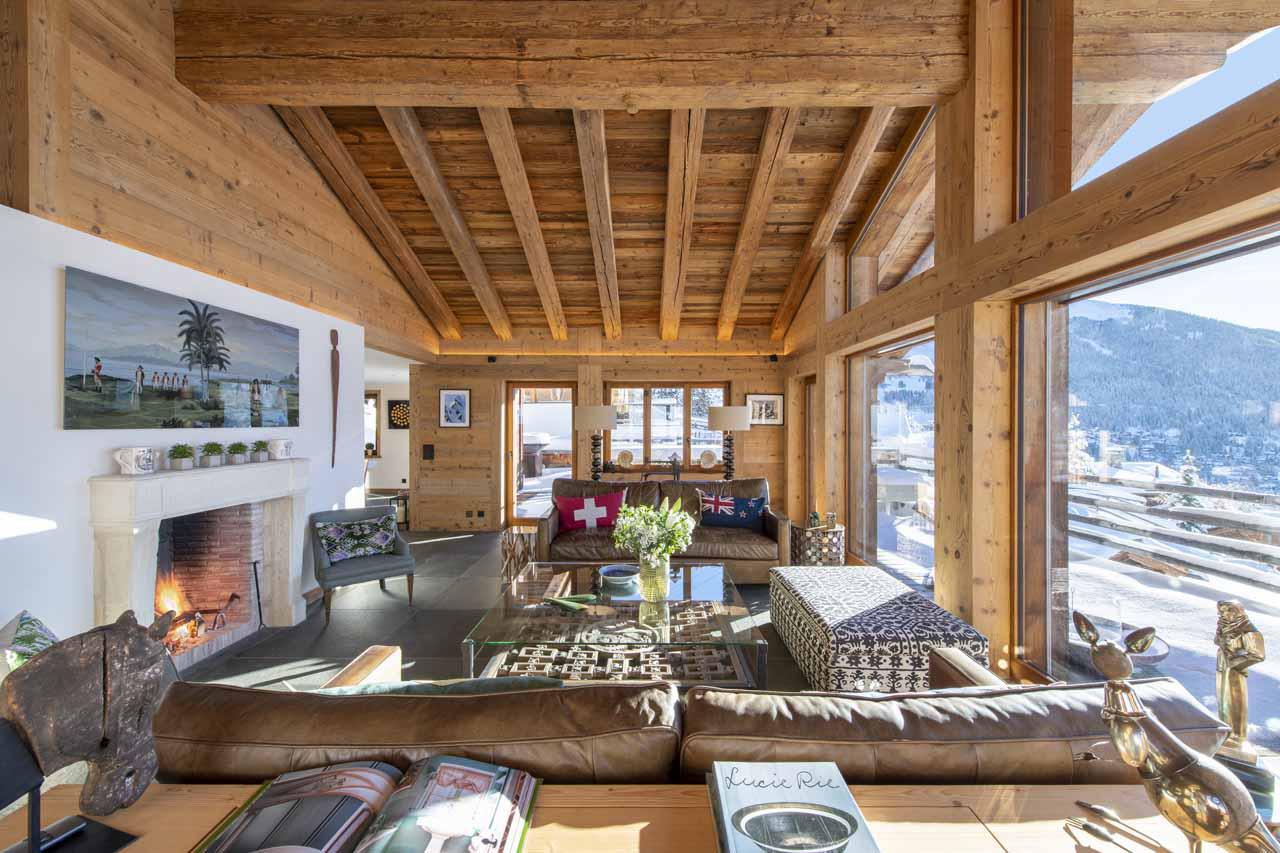 Views from living area of Chalet Teredo in Verbier
