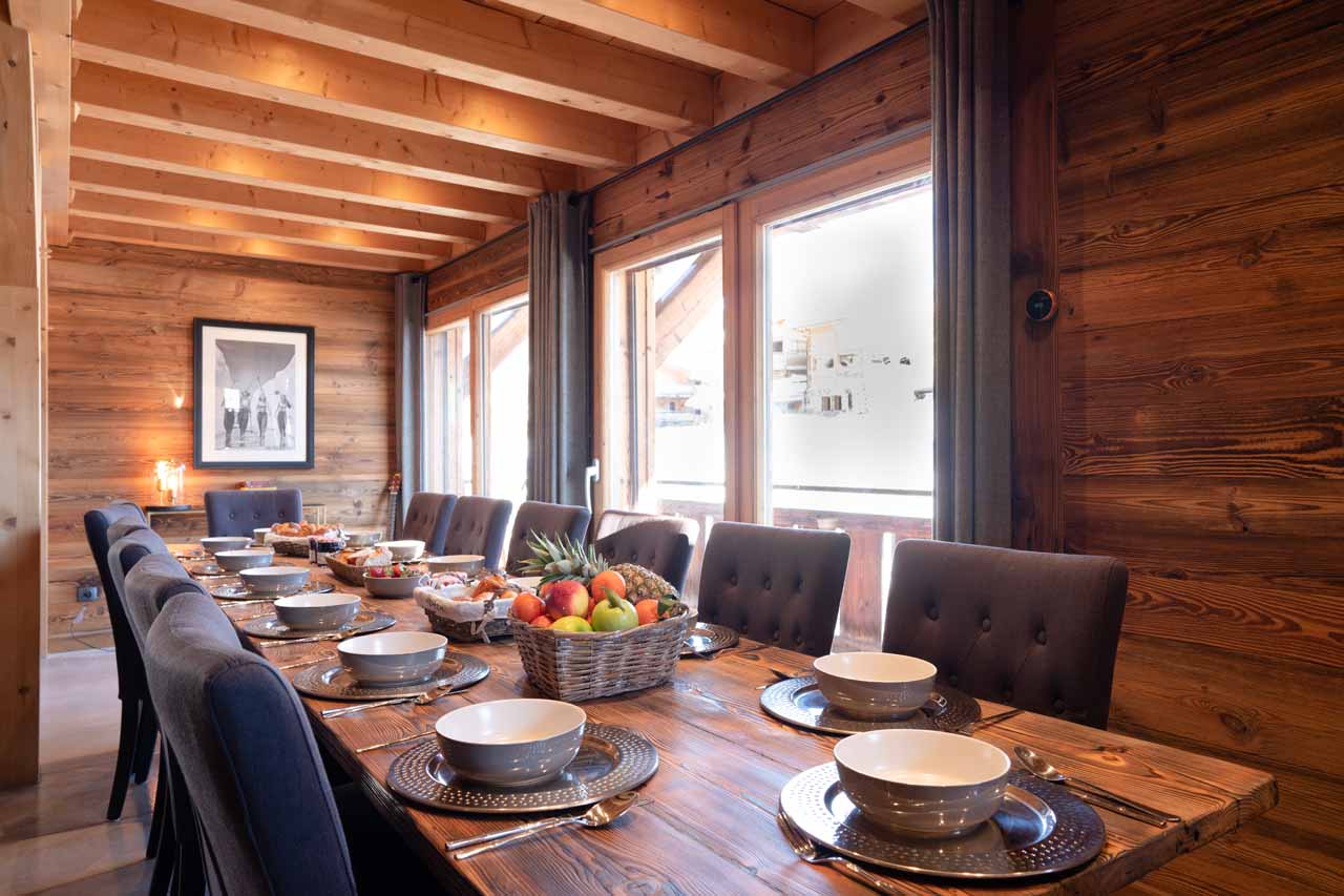 Dining area at Chalet Valambrun in Les Gets