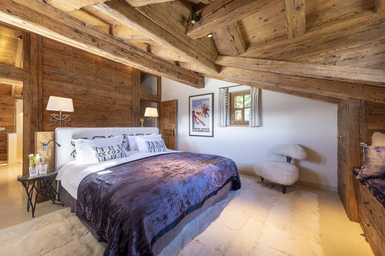 Master bedroom at Chalet Virmadisa in Verbier