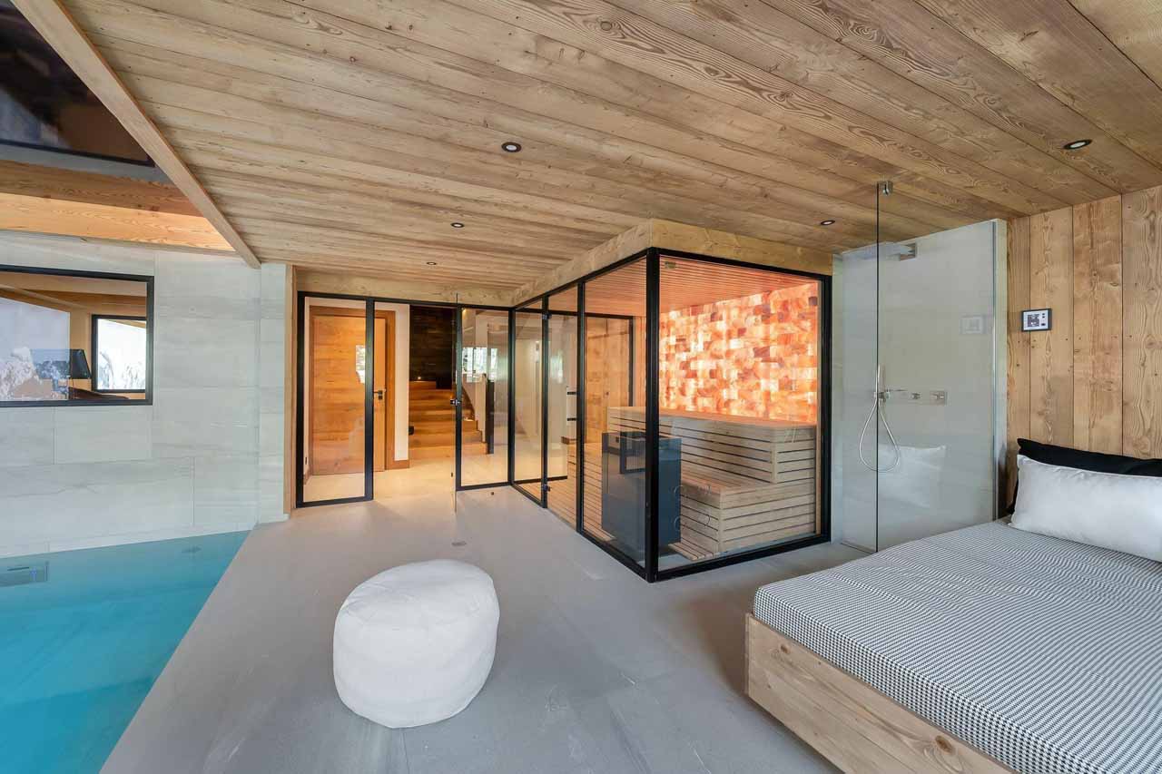 Spa area at Chalet Whymper in Megeve