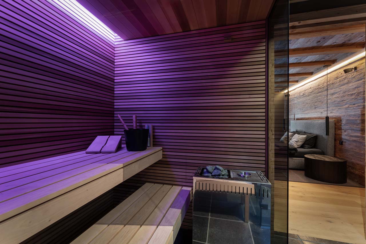 Sauna in Chalet Wood, Davos