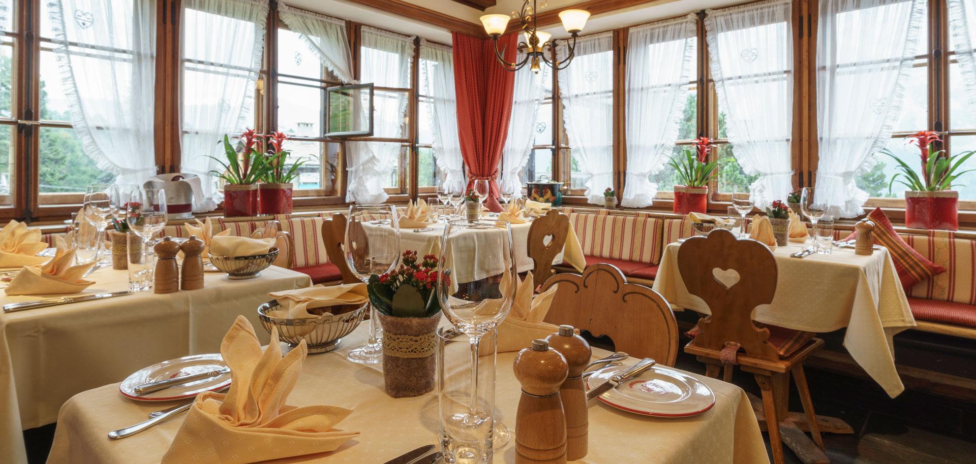 Inside Chasellas restaurant in St Moritz