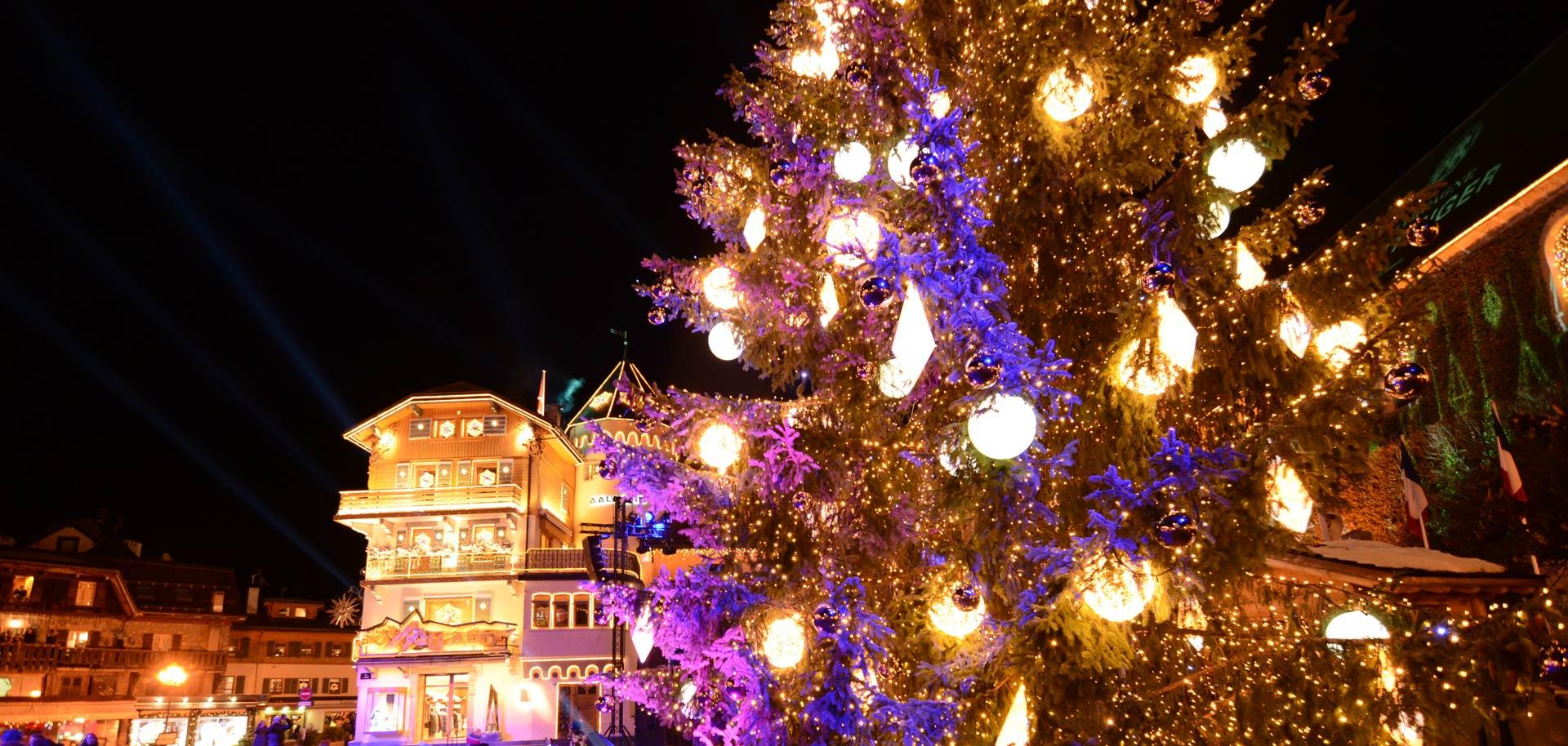 Christmas tree in Megeve