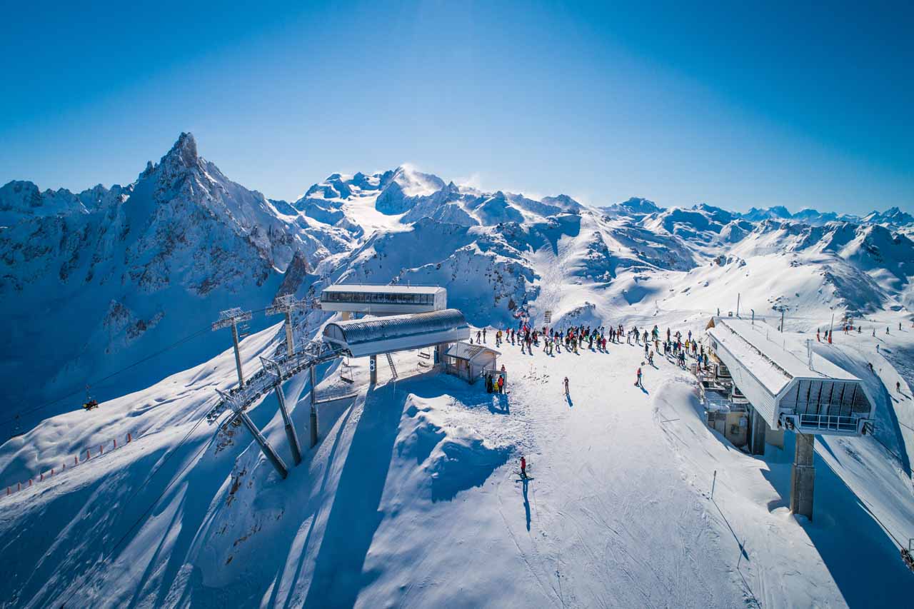 Courchevel Ski Area in France
