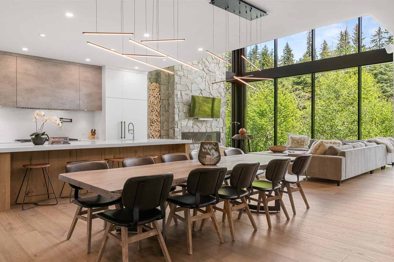 Dining area at Cypress Sky Retreat in Whistler