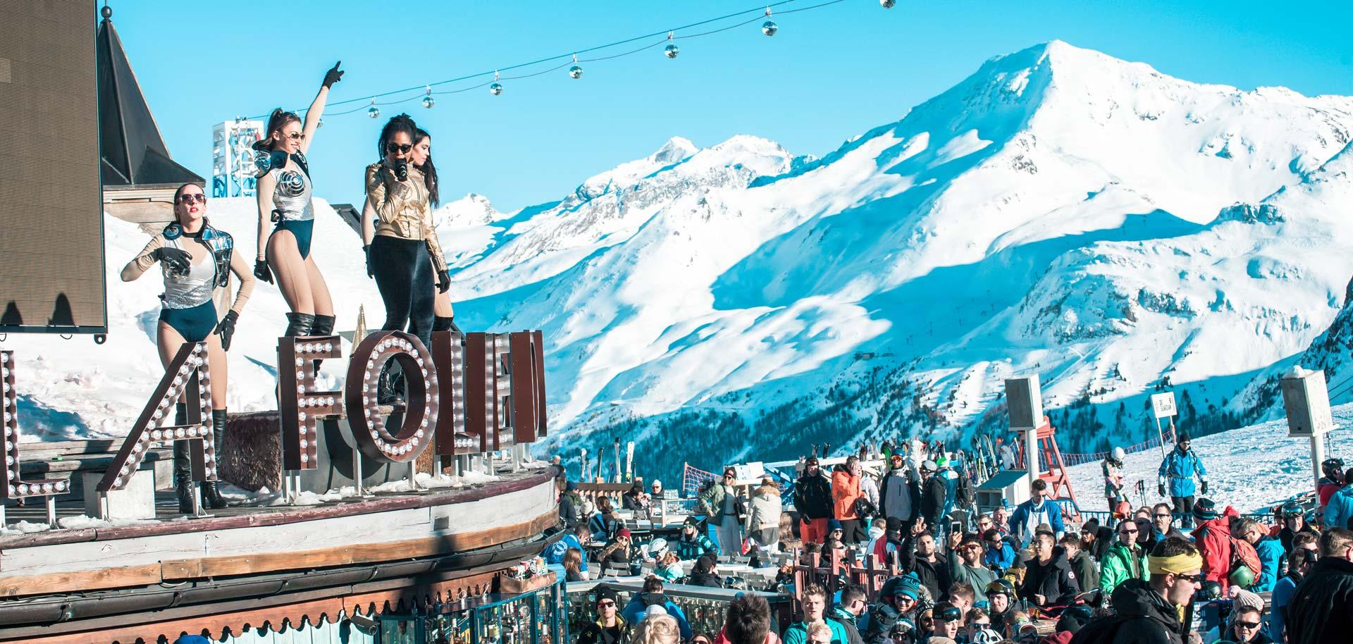 Folie Douce apres ski bar in Val d'Isere