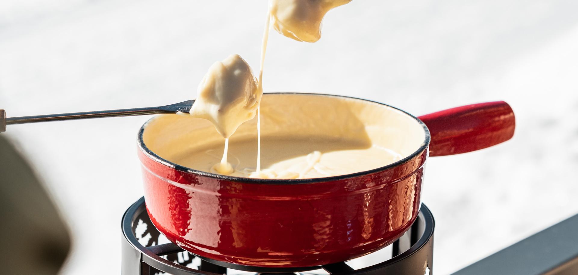 Fondue at L'Ouillette restaurant in Val d'Isere