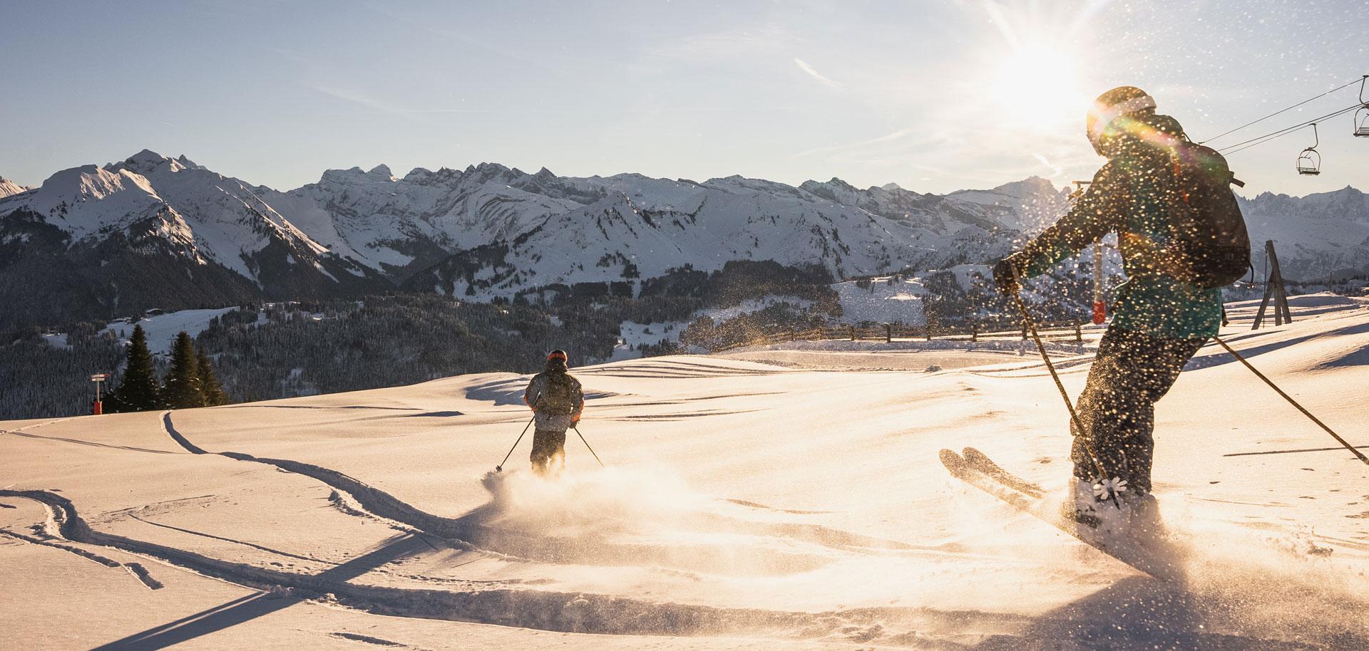 Freeride skiing in Les Gets