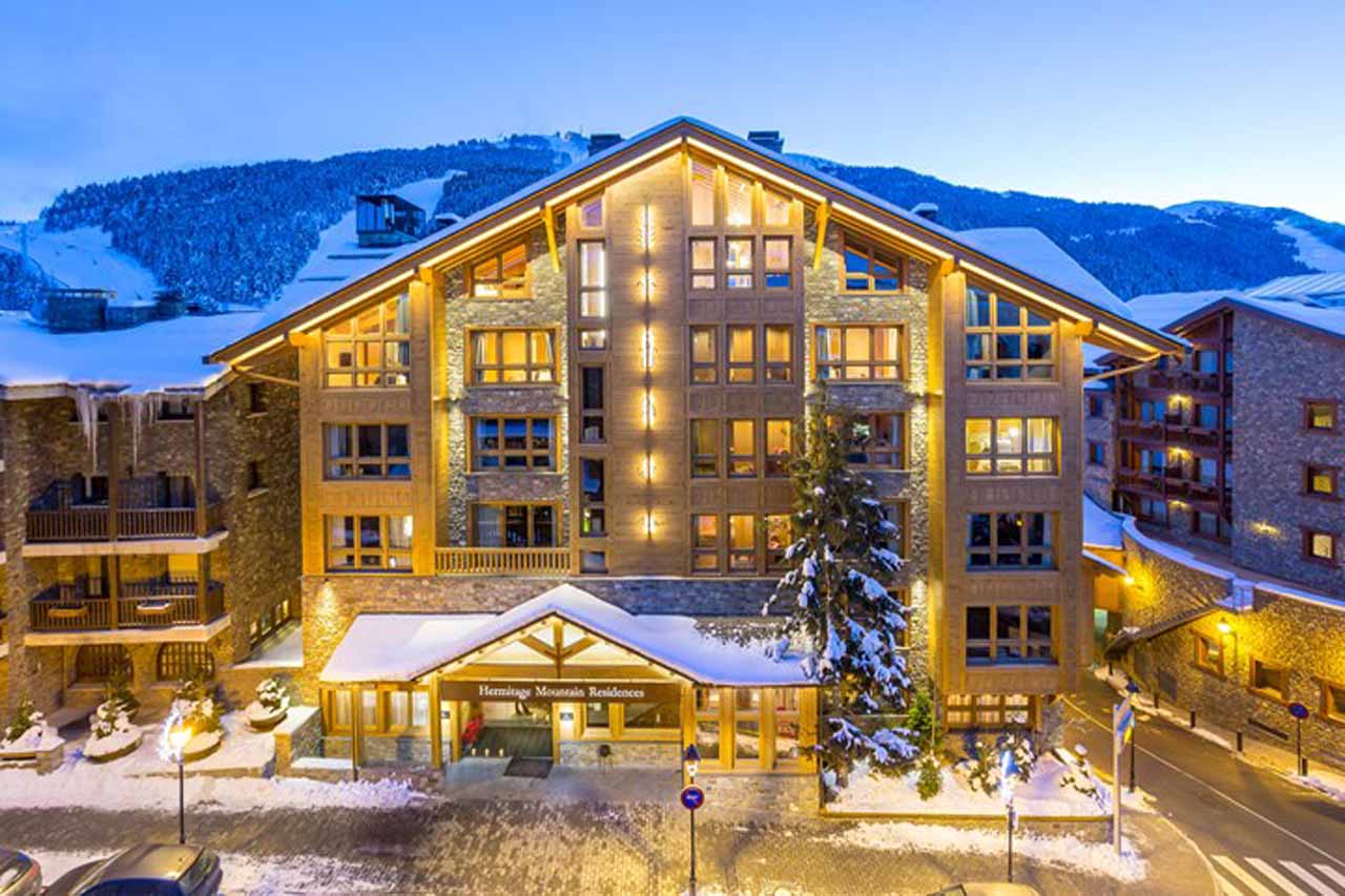 Exterior of Hermitage Mountain Residences in Soldeu
