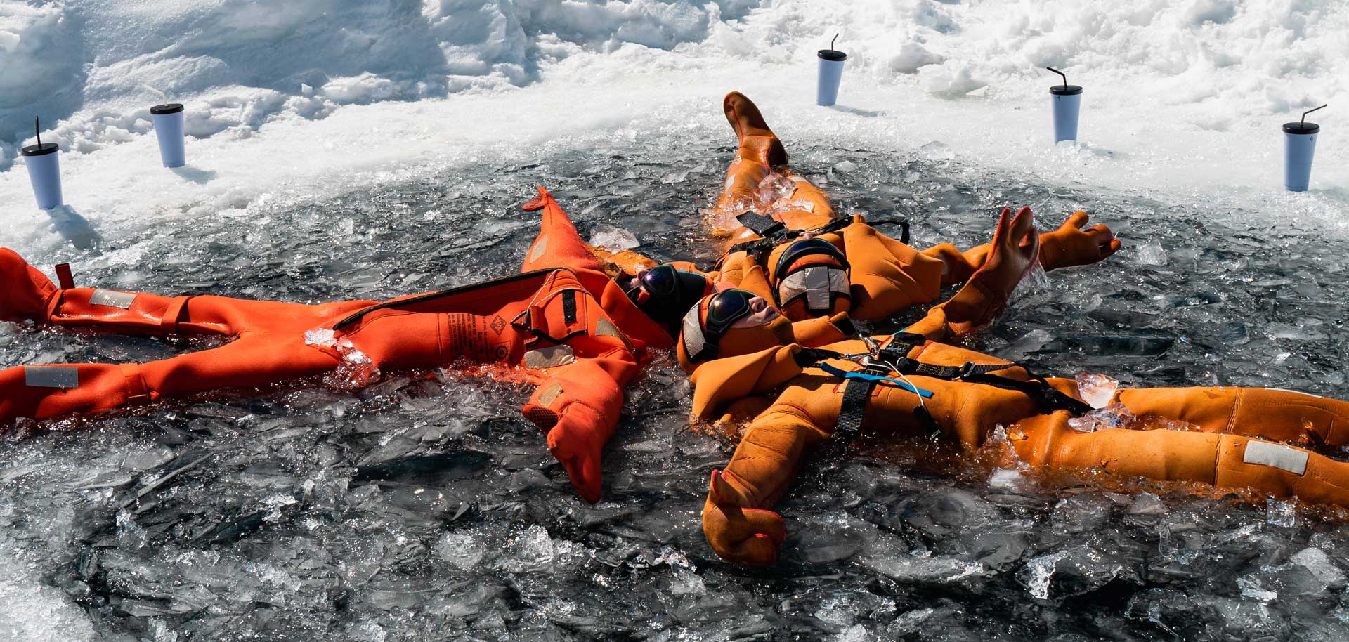 ice floating in Val d'Isere