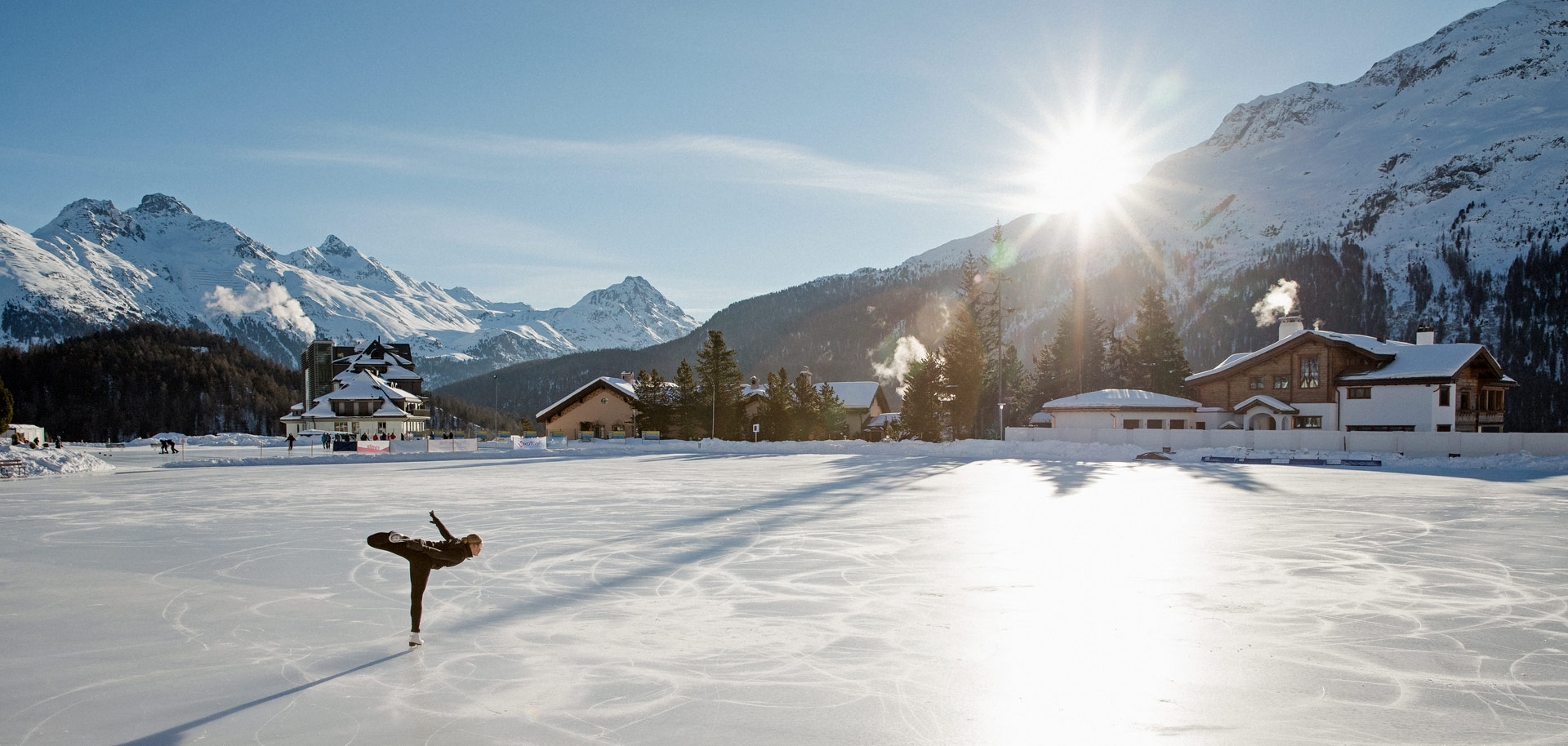 Ice skating in St Moritz
