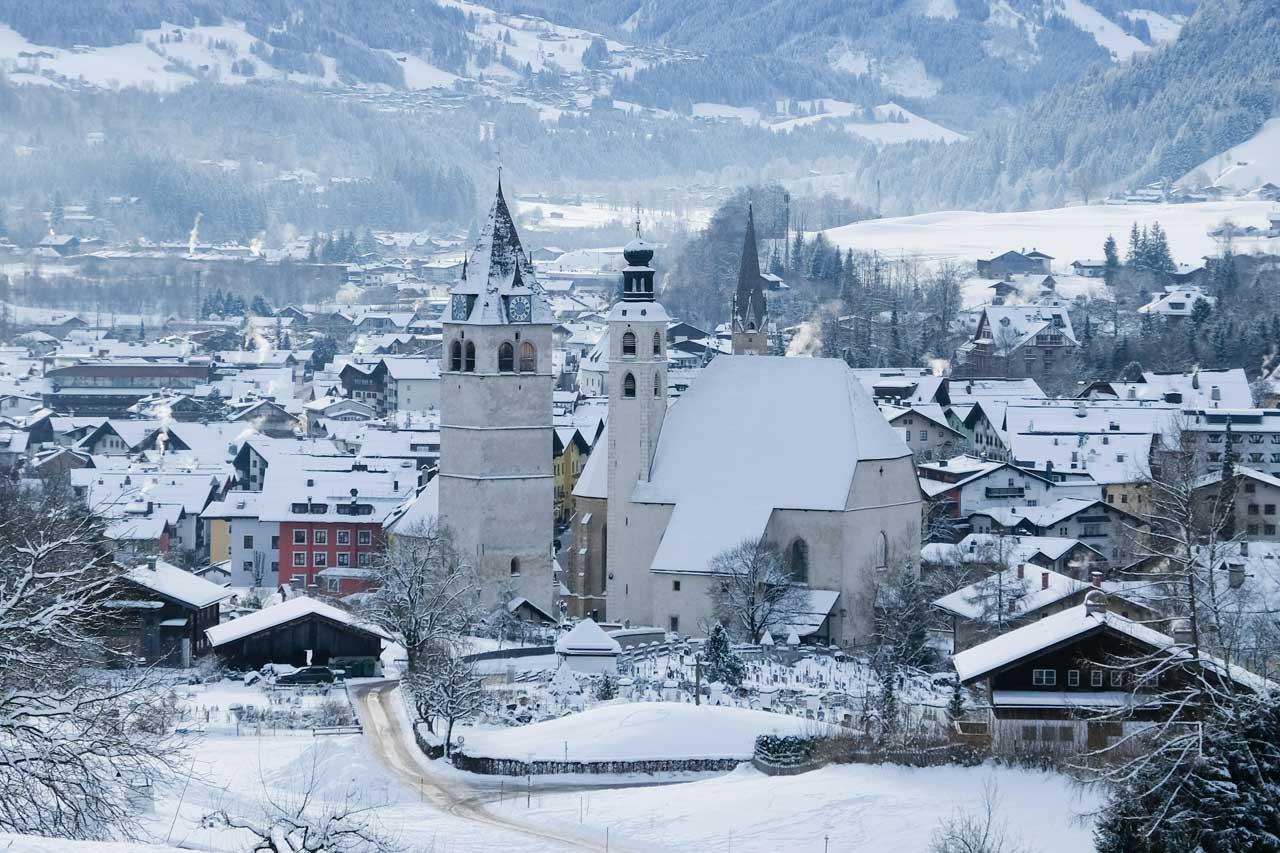 View of Kitzbuhel ski area