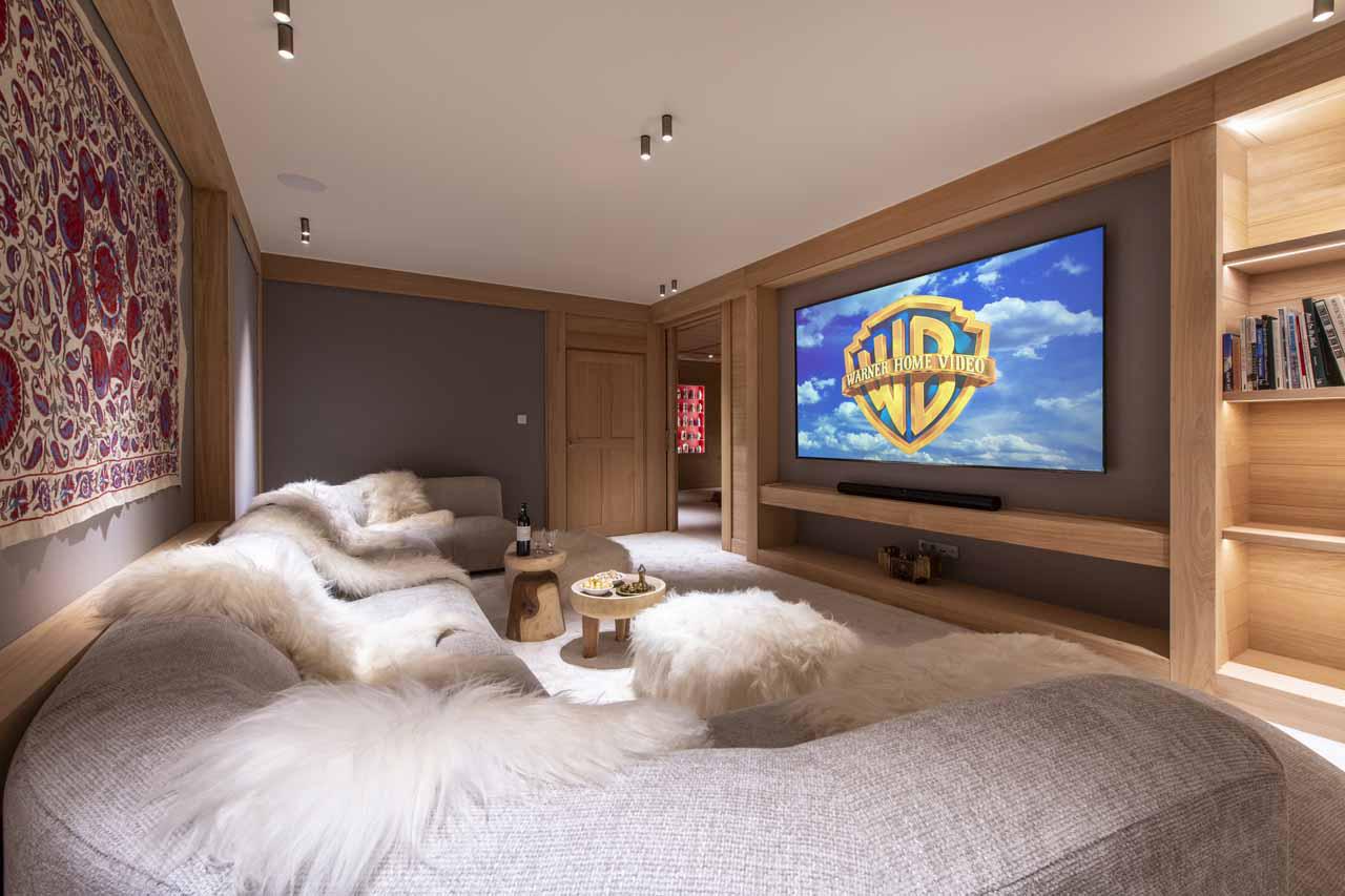 cinema room at Lord of Snow in Courchevel