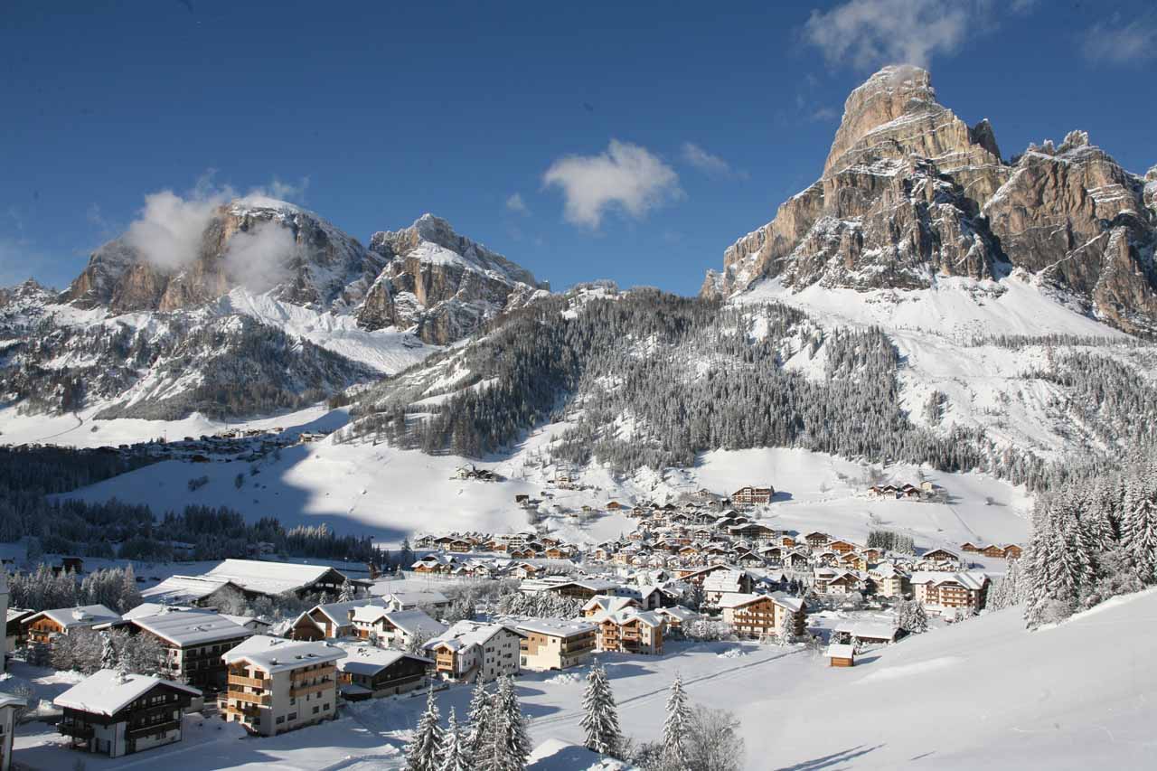 View of luxury ski resort Alta Badia