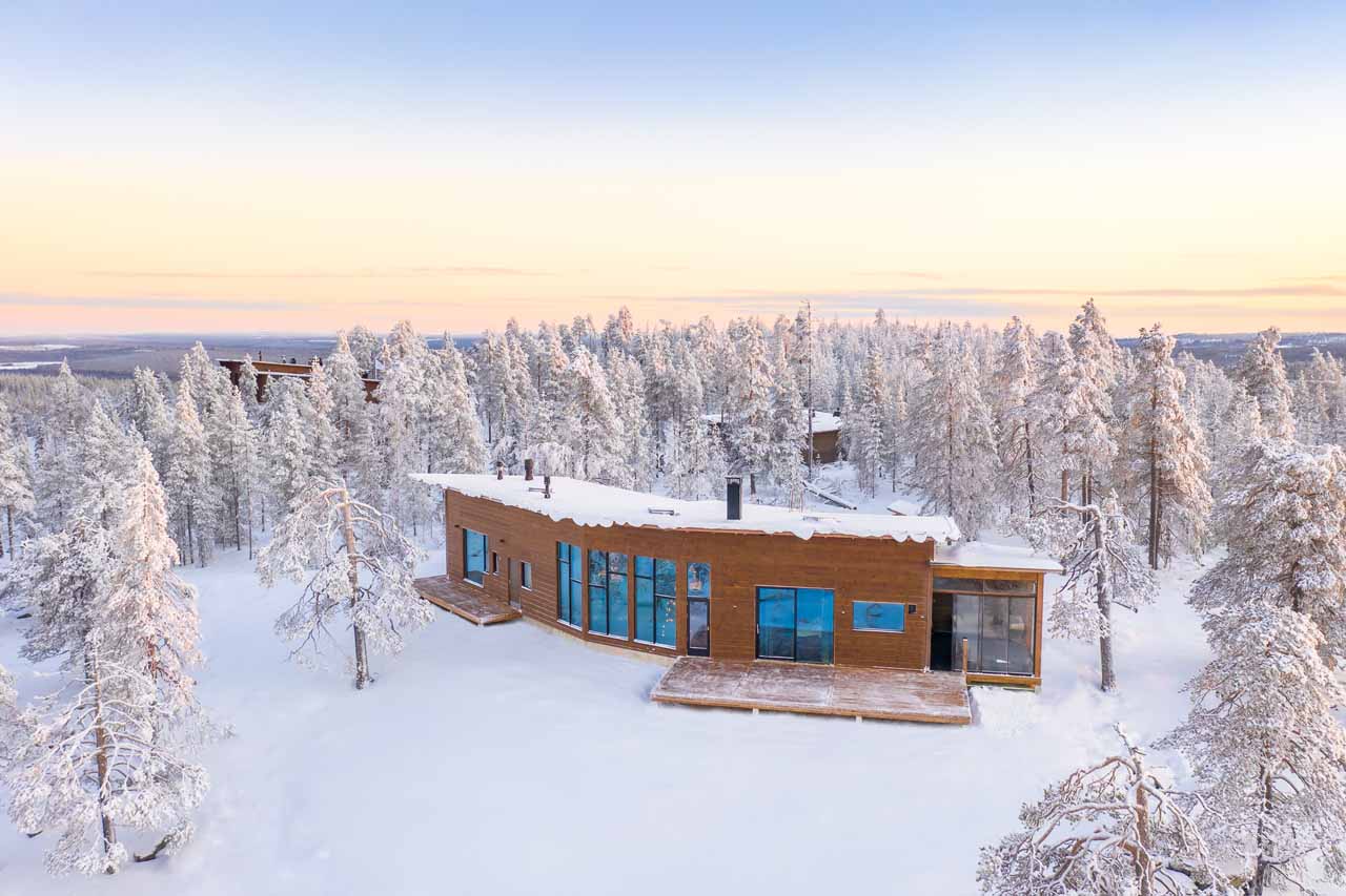 Exterior of Octola Villa in Arctic Finland