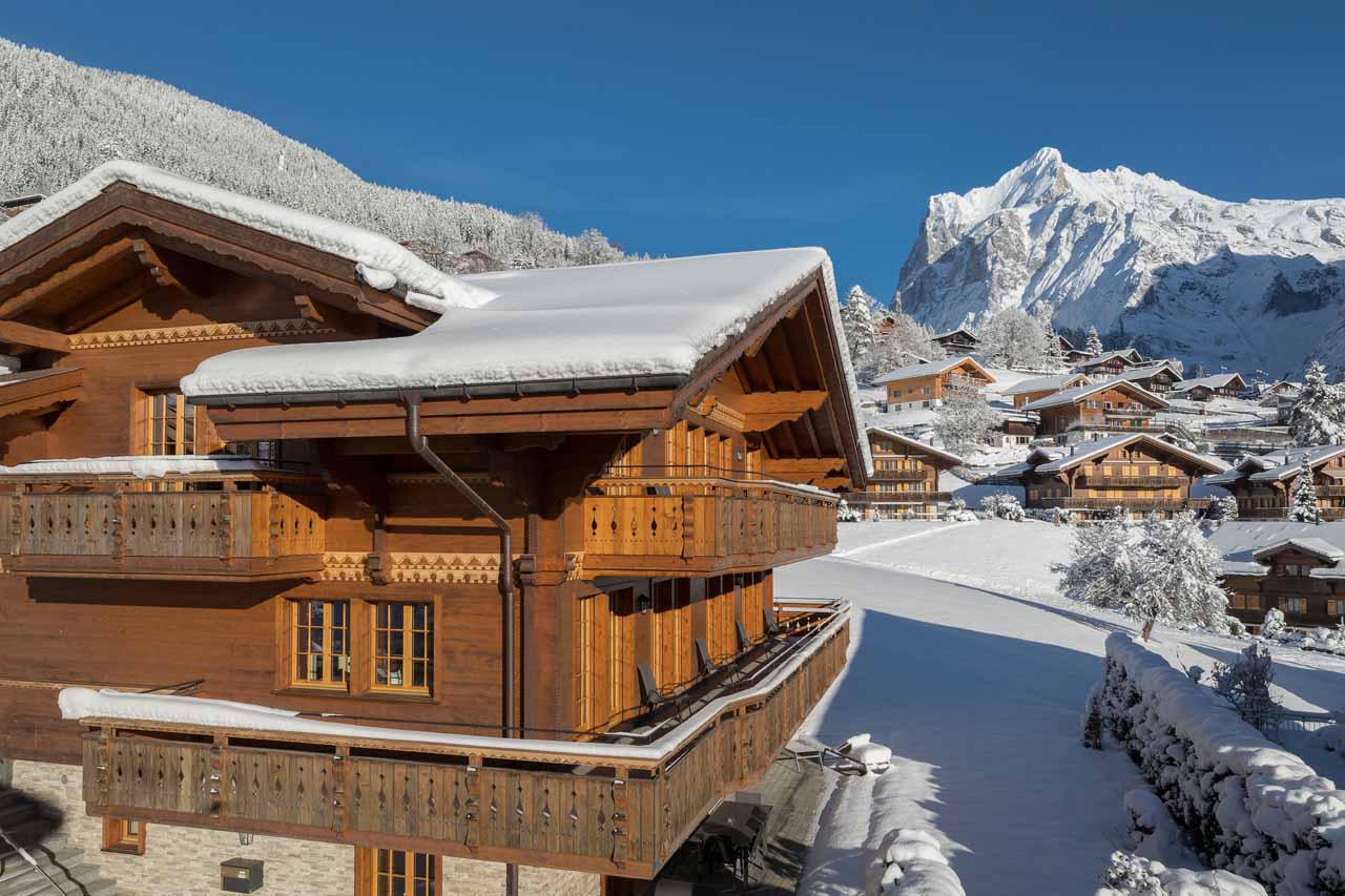 Chalet exterior at Chalet Alia in Grindelwald