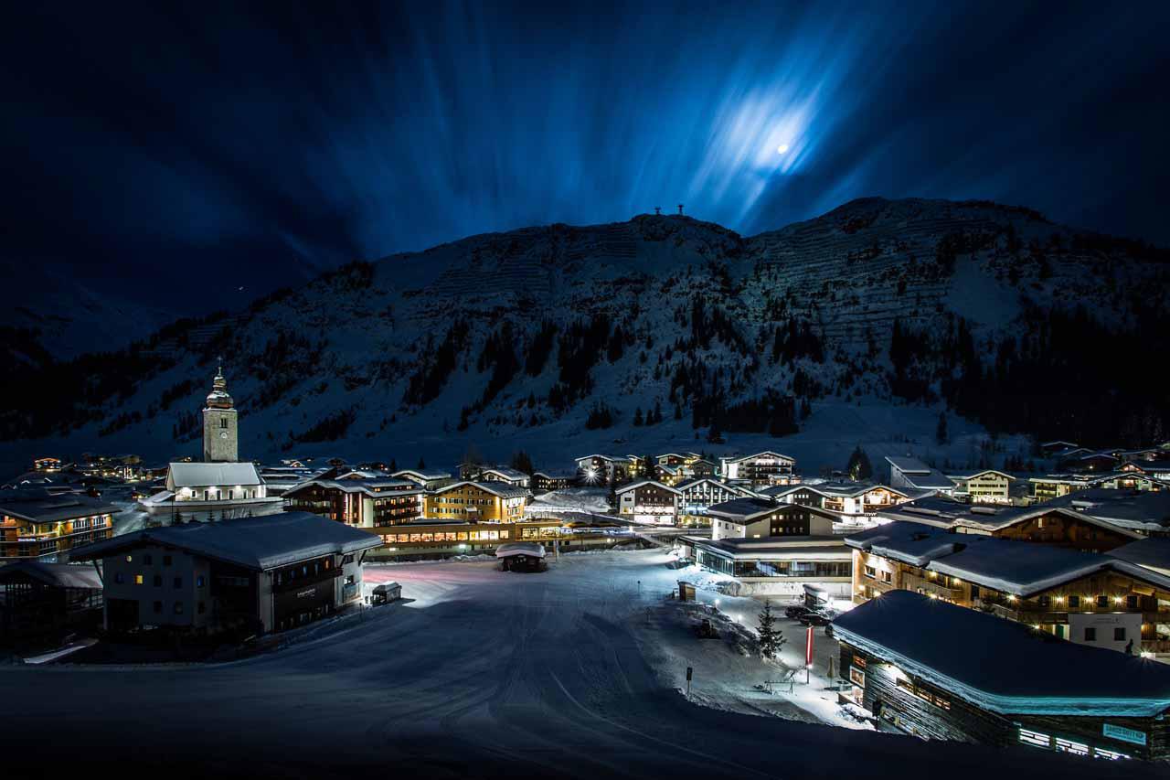 Village of Lech at night