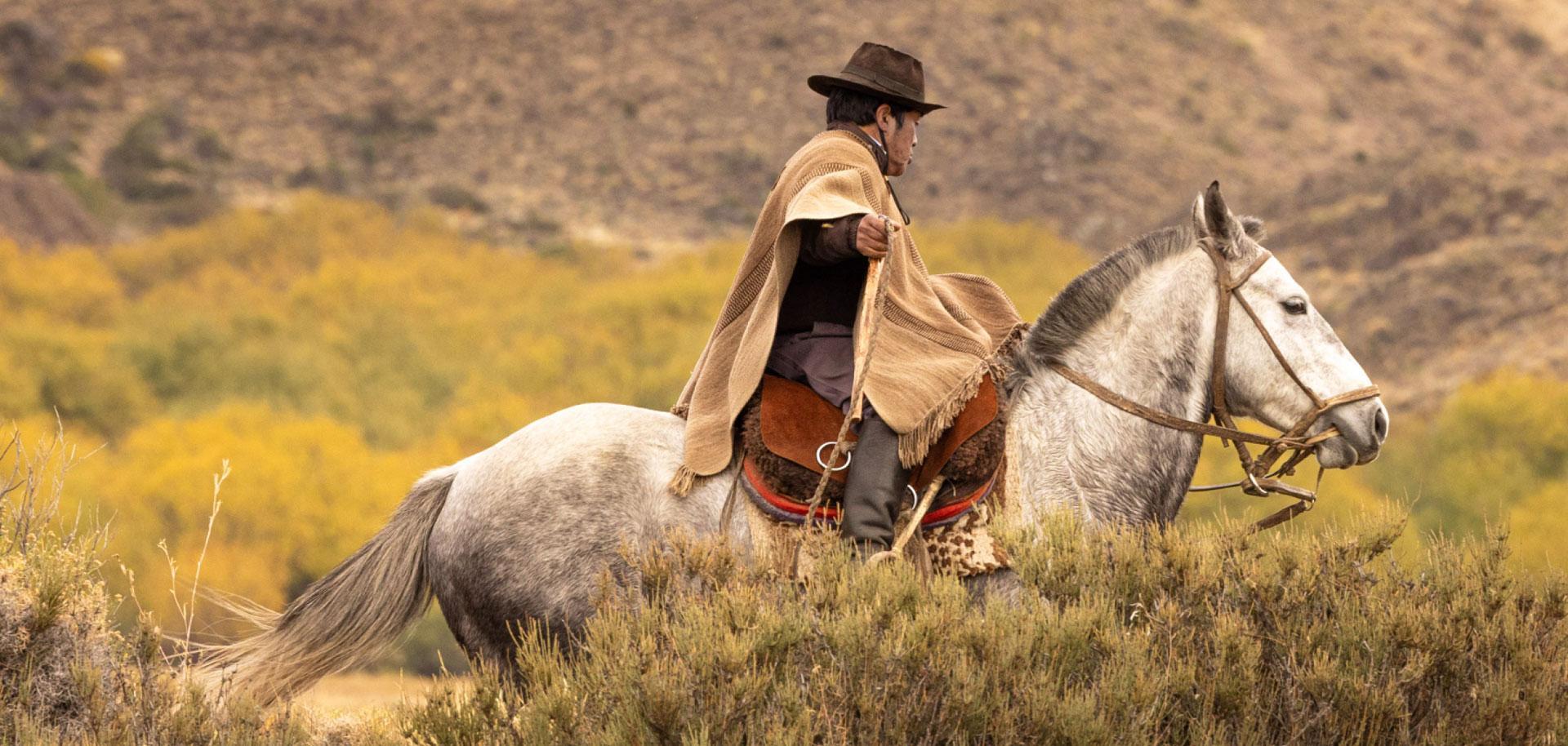 Gaucho riding in Patagonia