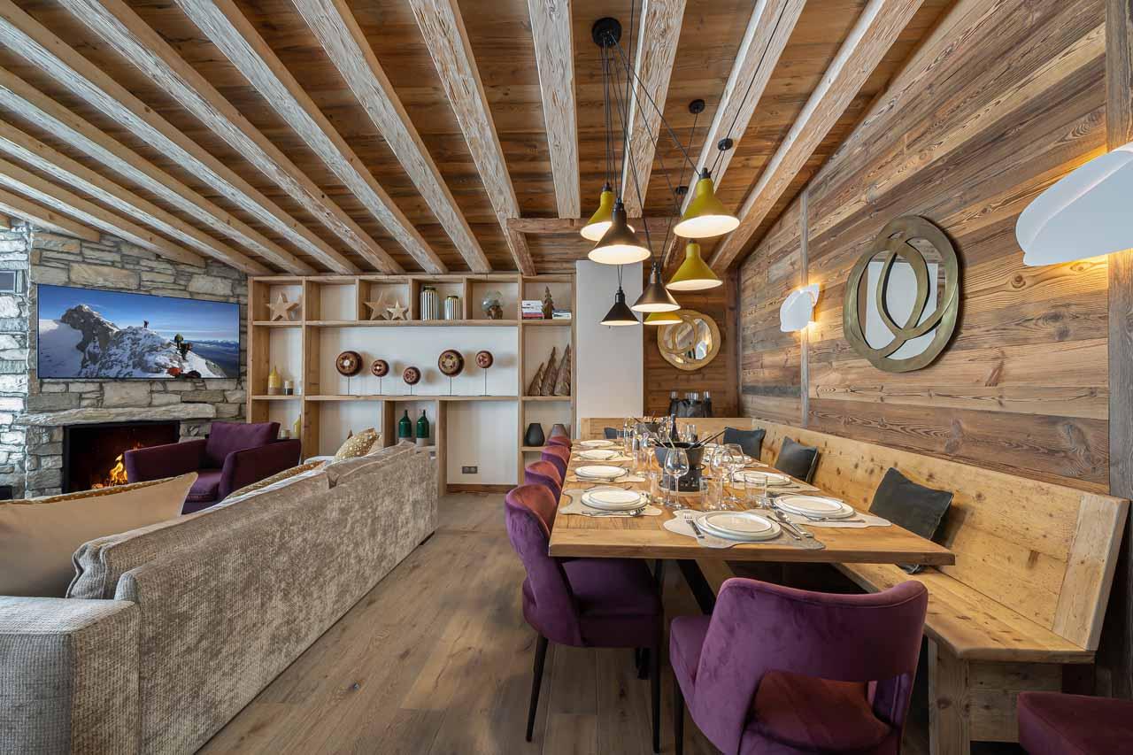 Dining area in Le Penthouse Fleche, Val d'Isere