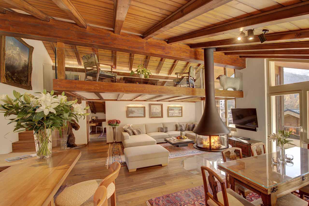 Interior of Penthouse Zen in Zermatt