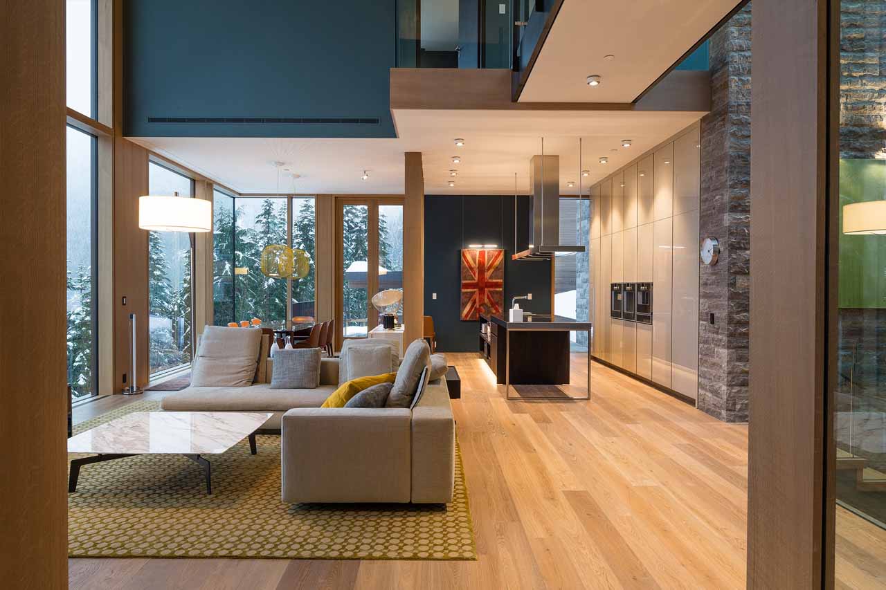 Living area at Serenity Estate Kadenwood in Whistler