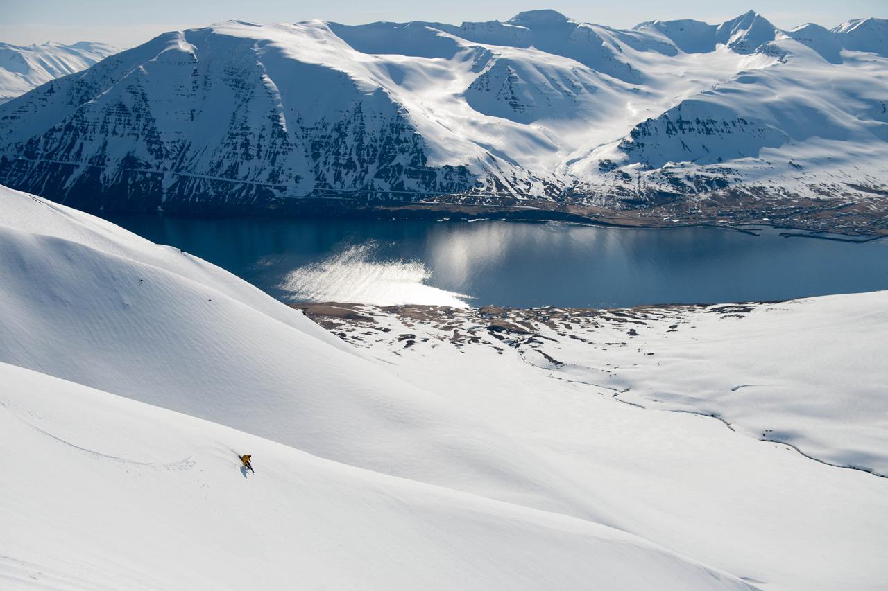 Skiing in Arctic Iceland
