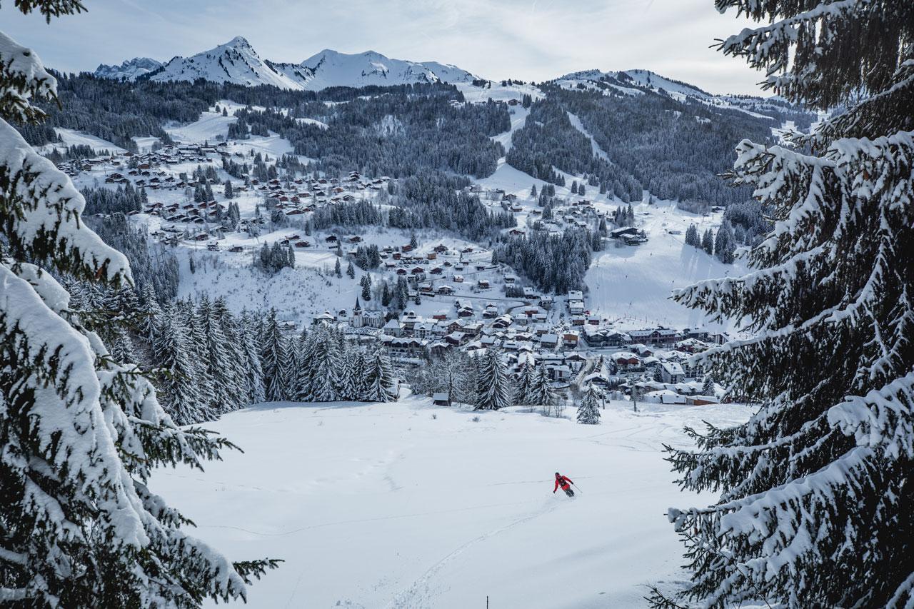 Luxury ski resort Les Gets in France