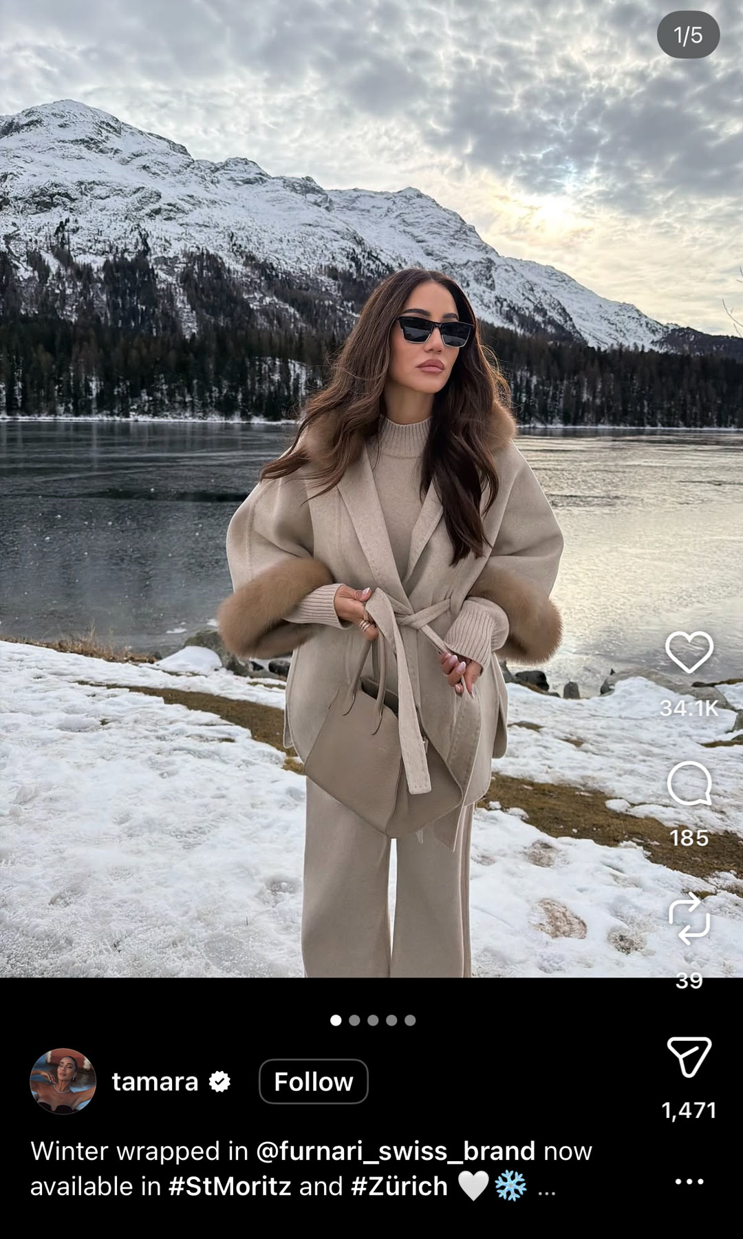 Fashion shoot in St Moritz for Furnari