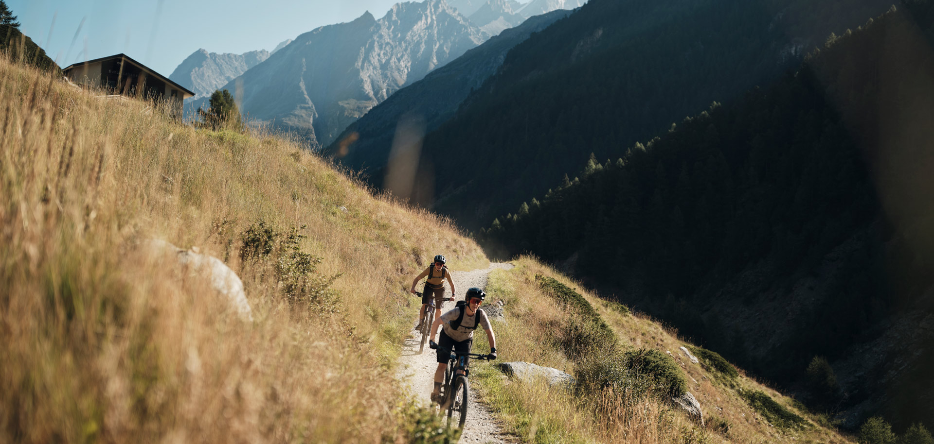 Mountain biking in summer in Zermatt