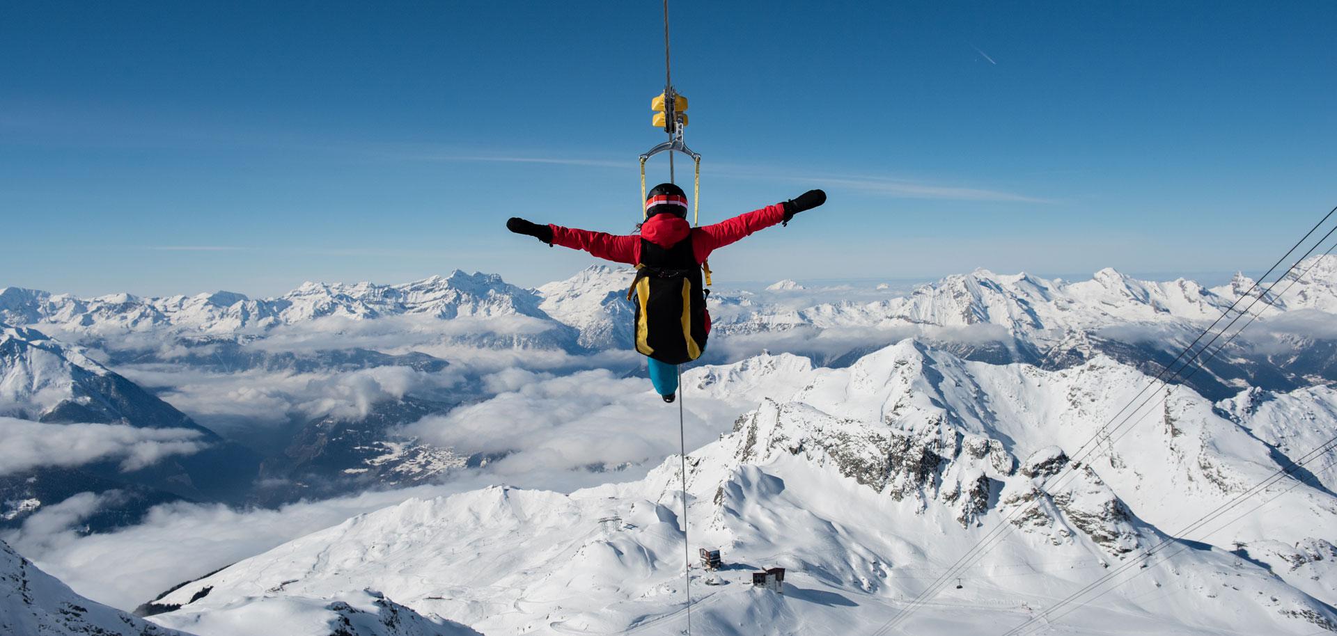 Mont 4 Zipline in Verbier