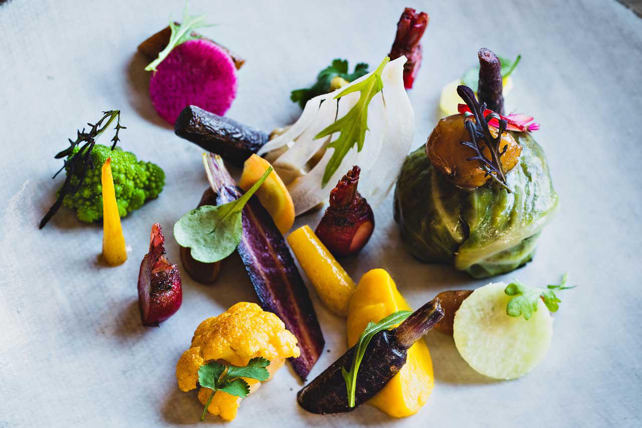 Cuisine at Le Table de Alpaga restaurant in Megeve