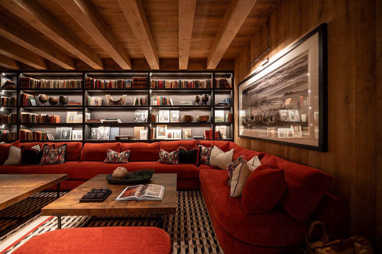 Spacious living area at The Barn in Lech