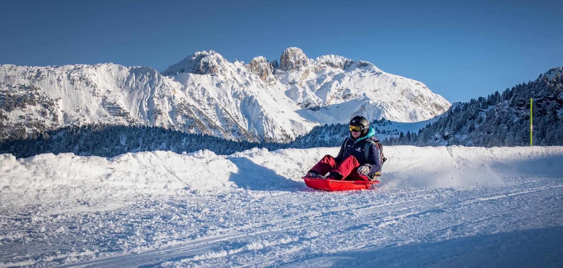 Toboganning in Courchevel