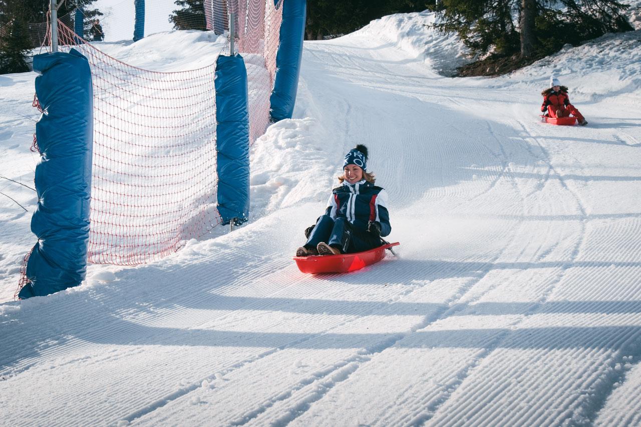 Toboganning in Courchevel