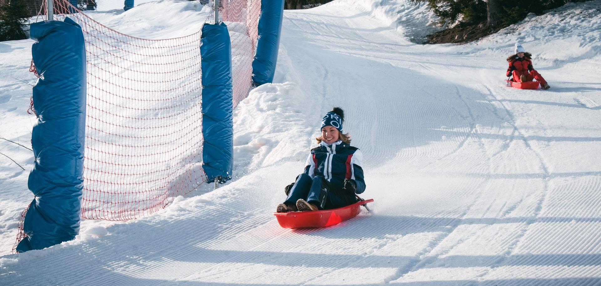 Toboganning in Courchevel