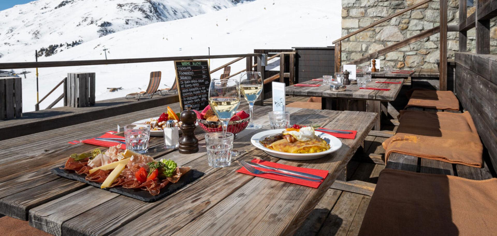 Trutz mountain restaurant in St Moritz