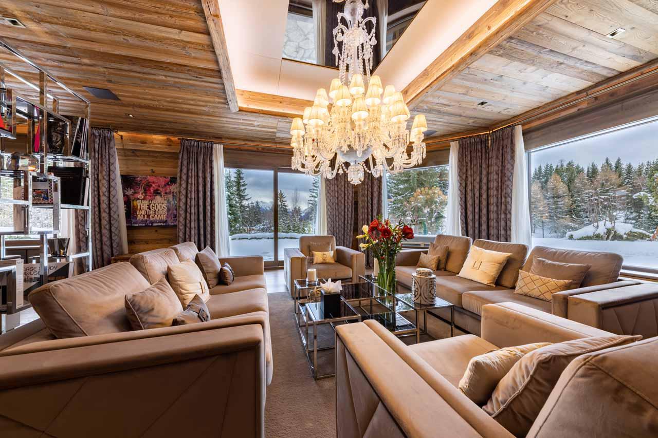 Living room at Ultima Crans Montana