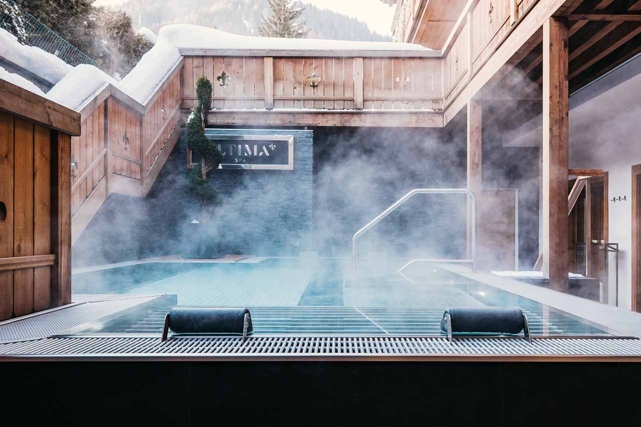 Outdoor Jacuzzi at Ultima Gstaad Royal Residence in Gstaad