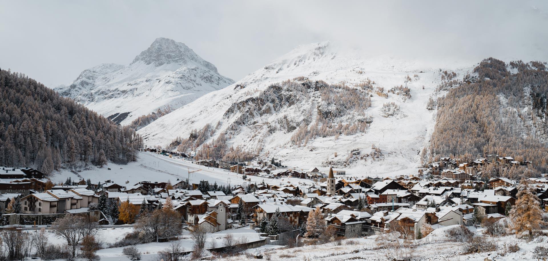 View of Val d'Isere village