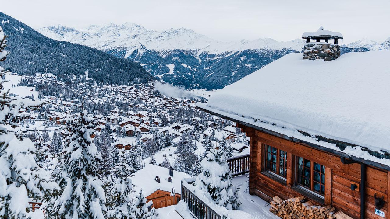 Verbier ski resort in Switzerland