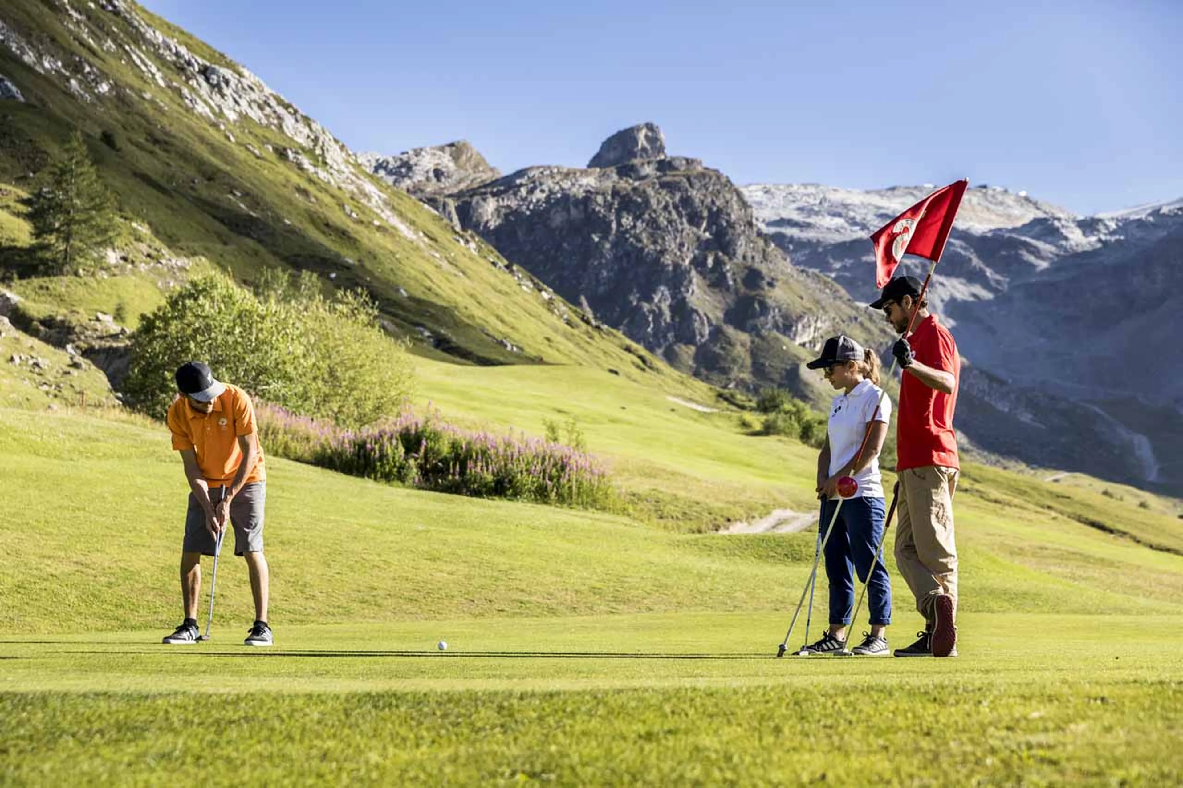 Golfing in Tignes in summer