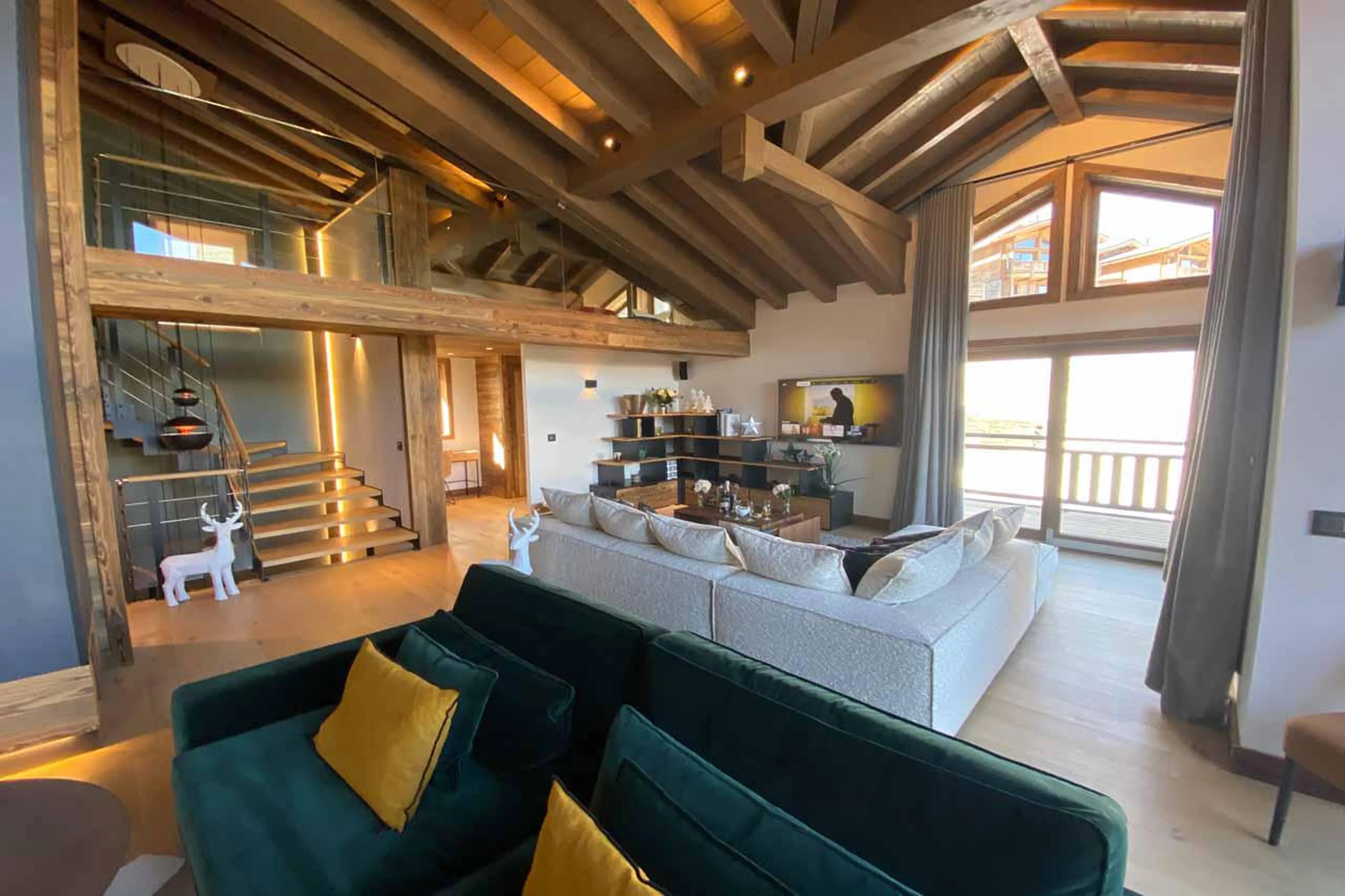 Comfortable sofas at Chalet Centenary in Courchevel 1650