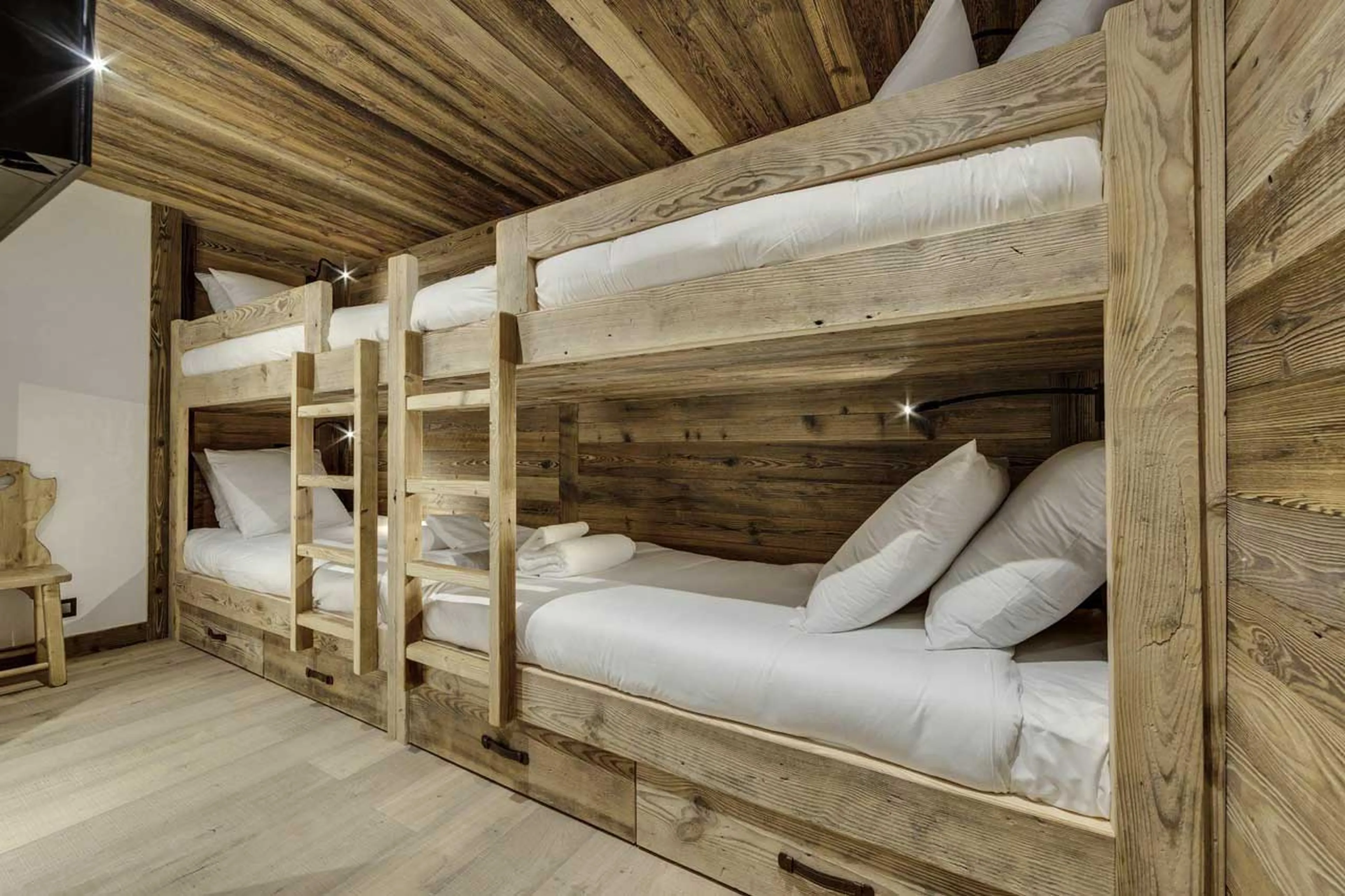 Bedroom six at Chalet Angelus 1 in Val d'Isere