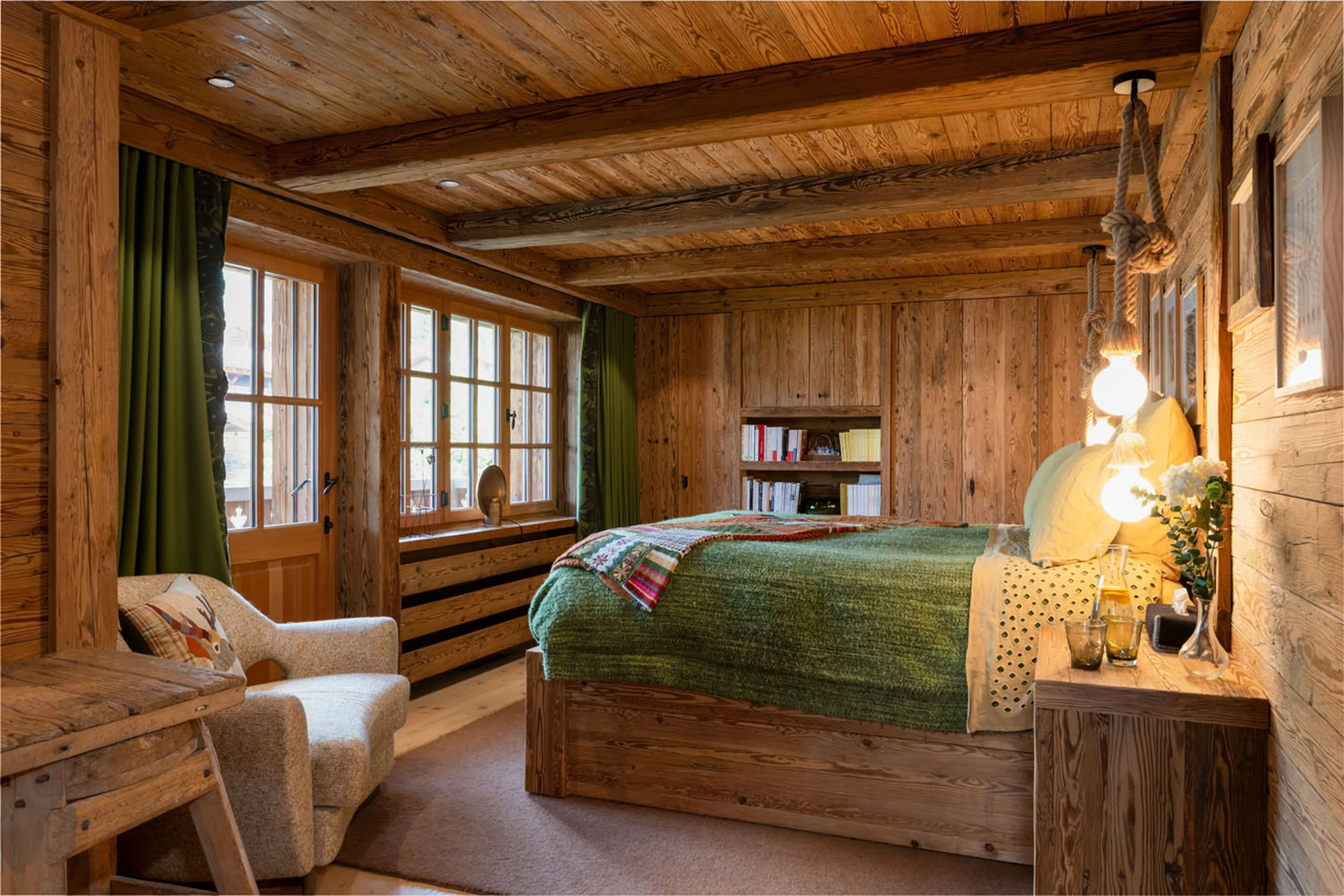 Bedroom two at Alex Penthouse in Verbier