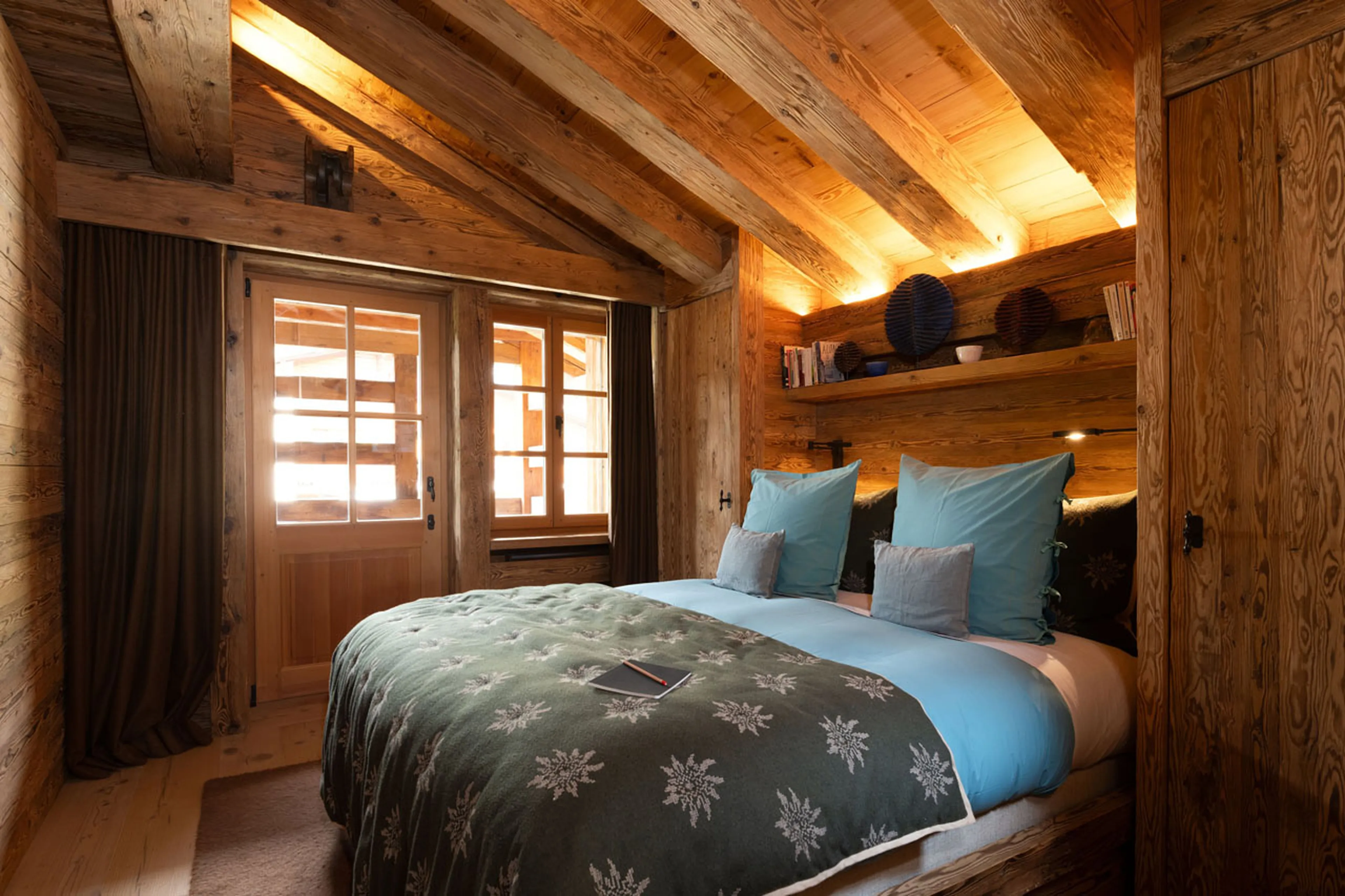 Private balcony access from bedroom five at Alex Penthouse in Verbier