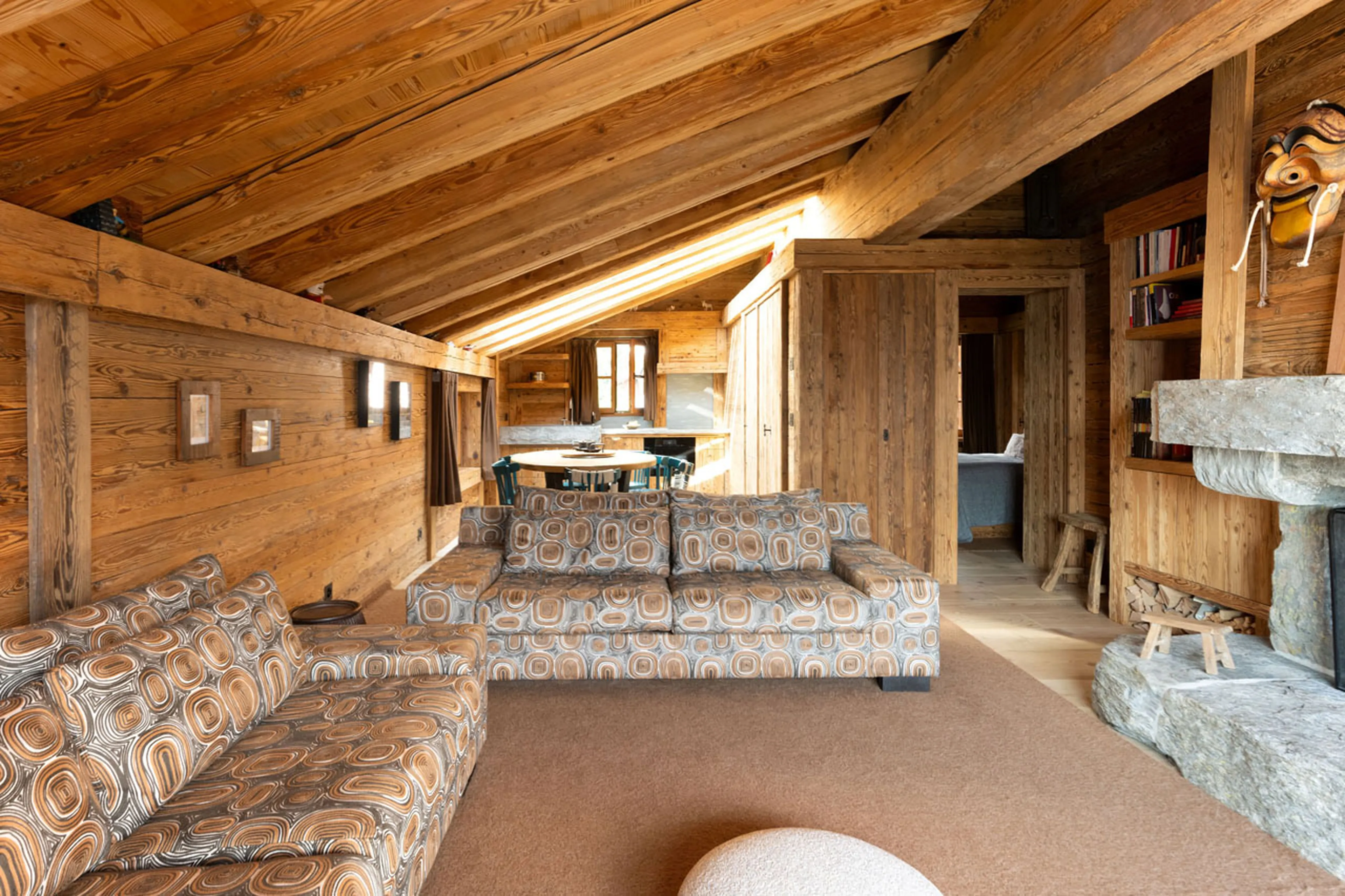 Top floor living area at Alex Penthouse in Verbier